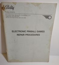 Bally Pinball Machine Electronic Procedures Service Repair Manual 1980 O... - £11.55 GBP