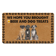 Funny Great Dane Dogs Outdoor Doormat Beer And Dog Treats Mat Gift For D... - £31.25 GBP
