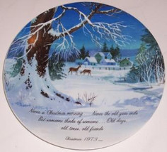 Christmas 1973 Winterscene by ROBERT LAESSIG A.W.S Collectible Porcelain... - £18.80 GBP