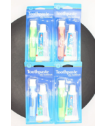 4 Pack! Lil&#39; Drugstore Crest Travel Toothpaste &amp; Toothbrush, 0.85oz - £13.32 GBP