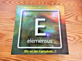 Elemensus 2012 Periodic Table Board Game by Impossible Things LTD. Complete - $25.00