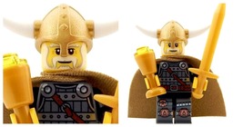 Minifigure Viking King Castle Knight Medieval Gold Sword Horns Gifts Toys - £22.66 GBP