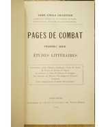 Antique French Language Book 1911 Pages De Combat Abbe Emile Chartier - £36.41 GBP