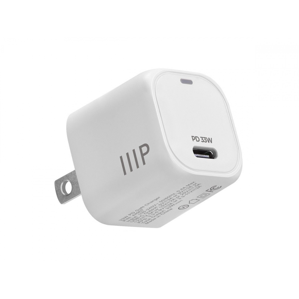 Monoprice 44907 MONOPRICE 33W USB-C MINI CUBIC GAN CHARGER WHITE - $43.40