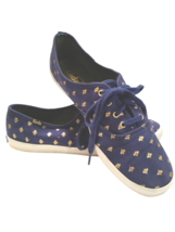 KEDS Navy and Gold Sneakers Canvas With Gold Highlights Women&#39;s Size 9 - £15.46 GBP