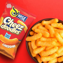 Wise Foods Cheddar Cheese Doodles Baked Puffs, 4-Pack 8.5 oz. Bag - $32.62
