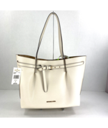 Michael Kors Emilia Large East West Tote Bag White Cream  Leather $558 B2X - £121.22 GBP