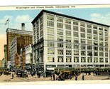 Washington &amp; Illinois Streets Indianapolis Indiana Postcard - $11.88
