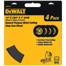 Purpose Chop Saw Wheel Blades Tools 14-Inch by 7/64-Inch by 1-Inch 4-Pack - $69.99