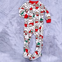 Carters Multicultural Santa Christmas Fleece Pajamas Footie Toddler 24M - $11.87