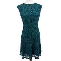 Teal Lace dress size 4 Womens cocktail party sleeveless  - $17.82
