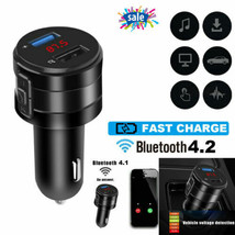 Wireless Bluetooth Car Fm Transmitter Player Usb Phone Charger Handsfree... - $19.99