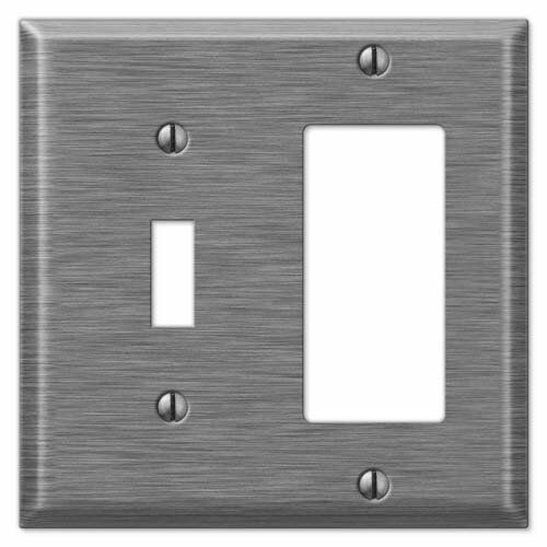 Creative Accents Antique Nickel Steel - 1 Toggle/1 Rocker Wallplate COMBO 9AN126 - $8.16