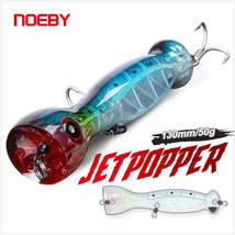 Noeby Jet Popper Fishing Lures 130mm 50g Topwater Poppers Artificial Har... - £5.39 GBP
