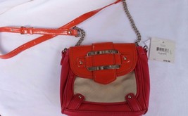 NWT Nine West Coral Pebbled Leather lLike Handbag Swing Pack Adjustable Strap  - £15.45 GBP