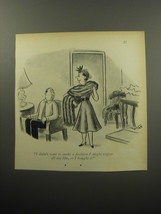 1951 Cartoon by Syd Hoff - I didn&#39;t want to make a decision I might regret  - £14.81 GBP