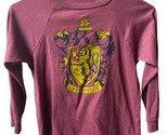 Harry Potter Gryffindor Kids T shirt Size S Burgundy Long Sleeved - $6.01