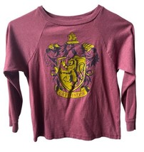 Harry Potter Gryffindor Kids T shirt Size S Burgundy Long Sleeved - £4.72 GBP