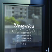 Anewdecals Personalized Office Door Decal - Store Front Sign - Business Hour Dec - £77.90 GBP