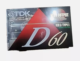 TDK D 60 (Type I) Cassette - New &amp; Sealed Vintage Audio Tape - $43.40 MXN