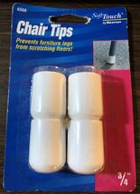 SoftTouch 4656895N Table/Chair Leg Tips Vinyl White Round 3/4'' - $8.27