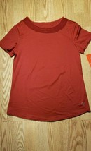Adrienne Vittadini Sport Women&#39;s Short Sleeve Shirt Tee Small CUTE New Mesh - £10.11 GBP
