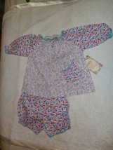 VINTAGE LOOK BABY OUTFIT LELE KIDS 12-18 TOP SHIRT &amp; BLOOMERS ADORABLE! NEW - £17.85 GBP