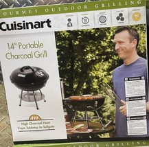 Cuisinart Portable Charcoal Grill, 14-Inch, Black New In The Box - £32.49 GBP