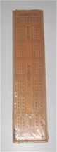 Hoyle Natural Finish Wood Cribbage Board No. 5020 - No Pegs - NOS w/ Shelf Wear - £3.97 GBP