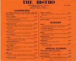 The Bistro Restaurant Table Top Menu Greeley Colorado Rocky Mountain Oys... - £13.99 GBP