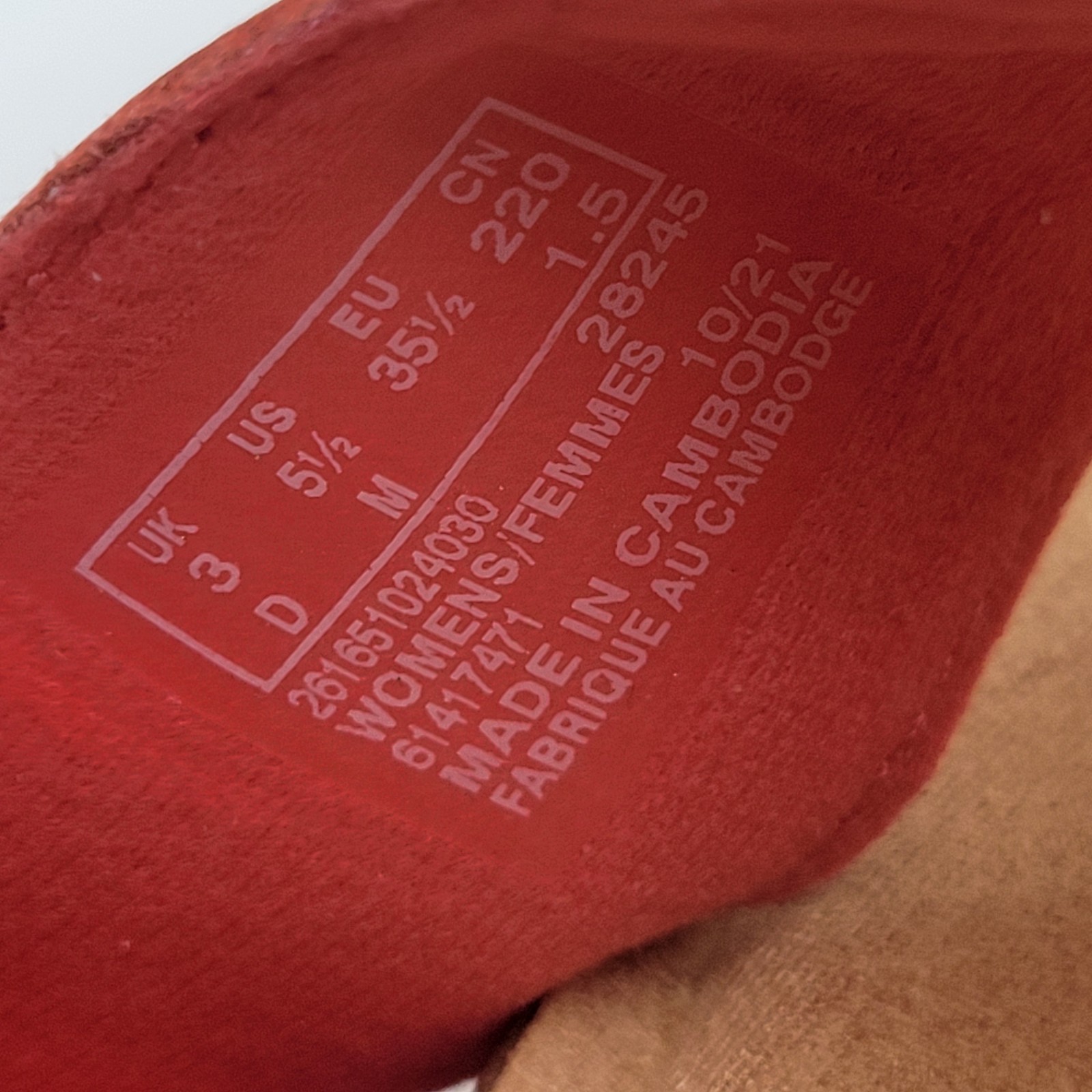 Clarks Women's Brynn Style Flat Sandal Bright Coral Leather Size 5.5 Comfort Item image 7