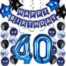 40Th Birthday Decorations, 40Th Birthday Decorations For Men, Happy Birthday Ban - £22.72 GBP