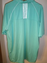 MEN&#39;S ADIDAS CLIMACOOL GREEN GOLF POLO SIZE LARGE 3 STRIPES/MESH UPPER BACK - $24.74