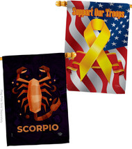 Scorpio House Flags Pack Zodiac 28 X40 Double-Sided Banner - £40.82 GBP