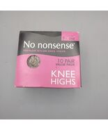 No Nonsense Knee Highs 10 Pair Value Pack TAN Medium TZ5 Sheer Toe - €12,75 EUR
