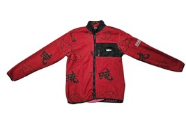 Primitive X Naruto Men Jacket L Red Logo Full Zip Fleece Akatsuki Logo A... - $39.20