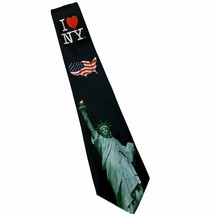 Danggi Man I Love New York Statue Of Liberty American Flag Novelty Necktie - £16.23 GBP
