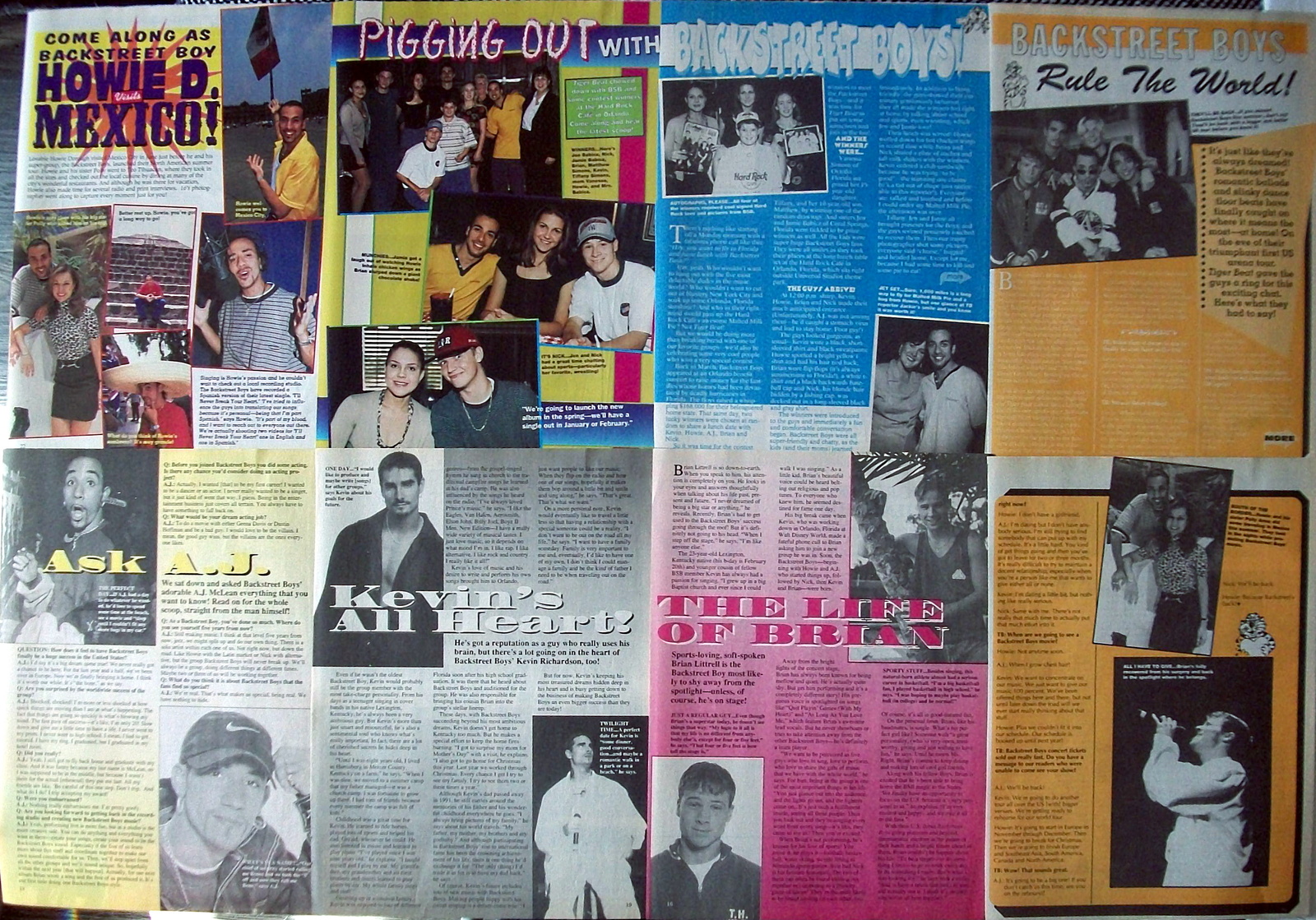 BACKSTREET BOYS ~ 16 Vintage Color and B&amp;W ARTICLES from 1995-1999 ~ Cli... - $7.52