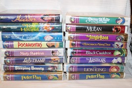 Lot of 16 Disney Masterpiece &amp; Black Diamond VHS Tapes, Peter Pan Lion King More - £98.30 GBP