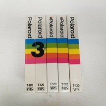 Polaroid Supercolor T-120 Blank VHS Tape Lot of 5, SP2, LP4, EP6, New - £15.49 GBP