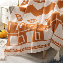 Luxury Sofa Blanket Office Nap Soft Blanket Knitted Bed Cover Boho Hotel... - $45.76+