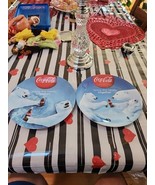 Coca Cola Polar Bear Plates &quot;Bring the Family Together&quot; Gibson Plastic 9... - €13,12 EUR