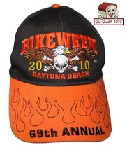 69th Annual BikeWeek 2010 Daytona Beach Bike Week Hat Adjustable OSFA - £11.84 GBP