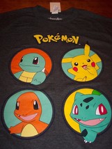 Nintendo Pokemon Pikachu Bulbasaur Squirtle Charmander T-Shirt 2XL New w/ Tag - £15.58 GBP