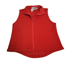 Rave 4 Real Solid Red Fleece Vest Size Small Quilted Warm Vintage R4R - £11.85 GBP