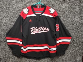 Adidas Phillips Hockey Bulldog Jersey Adult 48 Red Black Striped Number ... - $46.37