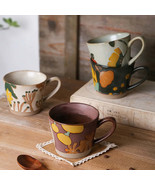 Hand Painted Retro Rustic Floral Ceramic Mug - 401-500ml - $50.99