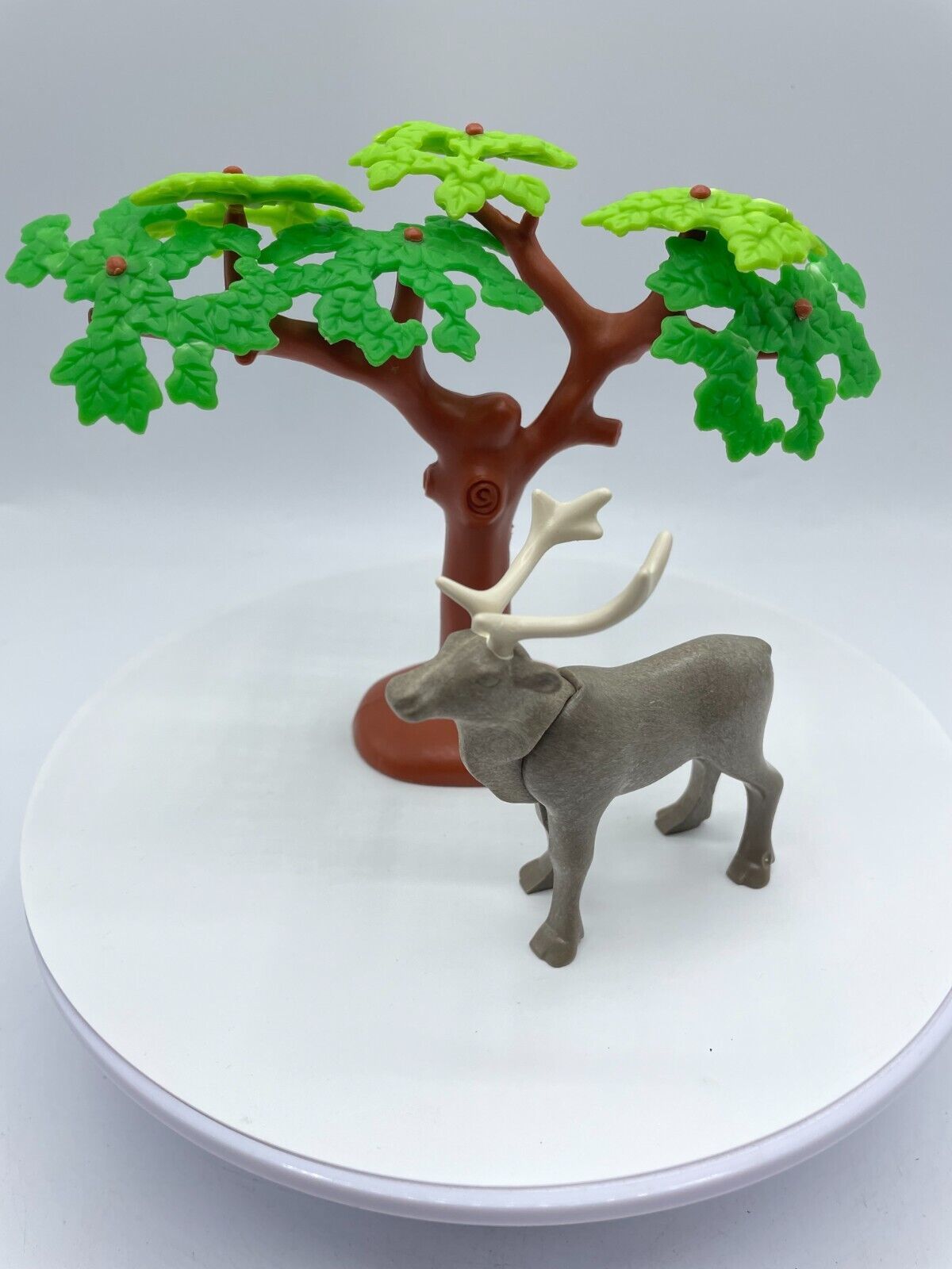 Vintage Playmobil Reindeer & Tree Playset Kids Toys Deer Jungle Forest Set - $9.49
