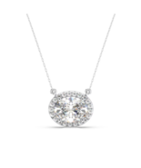 SUPER SALE 2.15 Ct IGI Certified F Color VS1 Clarity Oval Cut Pendant Wi... - €1.712,05 EUR