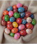 10-50 pcs Small wooden Easter Eggs Handmade Ukrainian Pysanky Pysanka - $18.20+